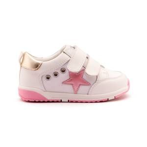 NEW OLDSOLES kids' girls' star squad sneaker in snow / gold / pink